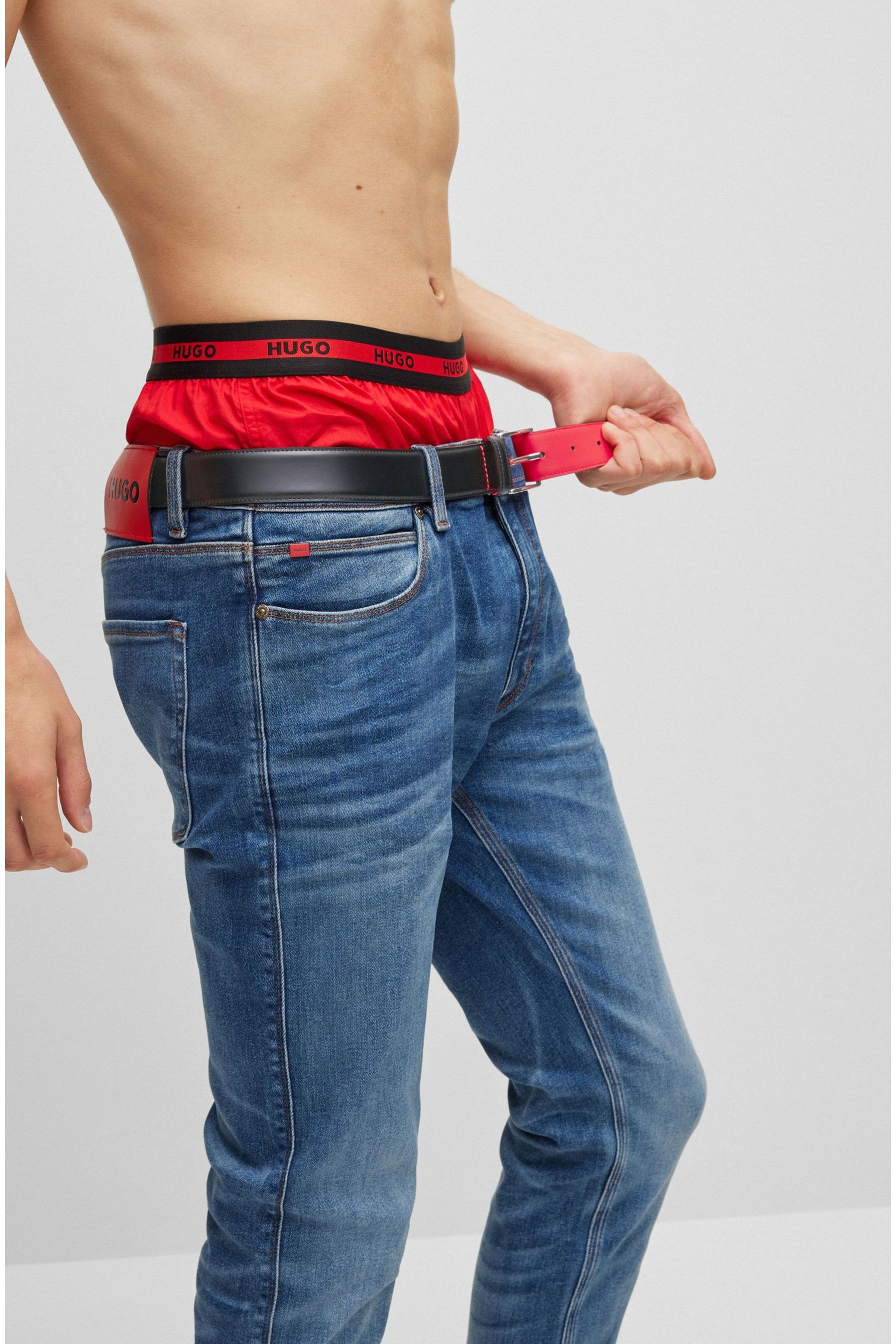 Hugo boss barney leather hot sale belt