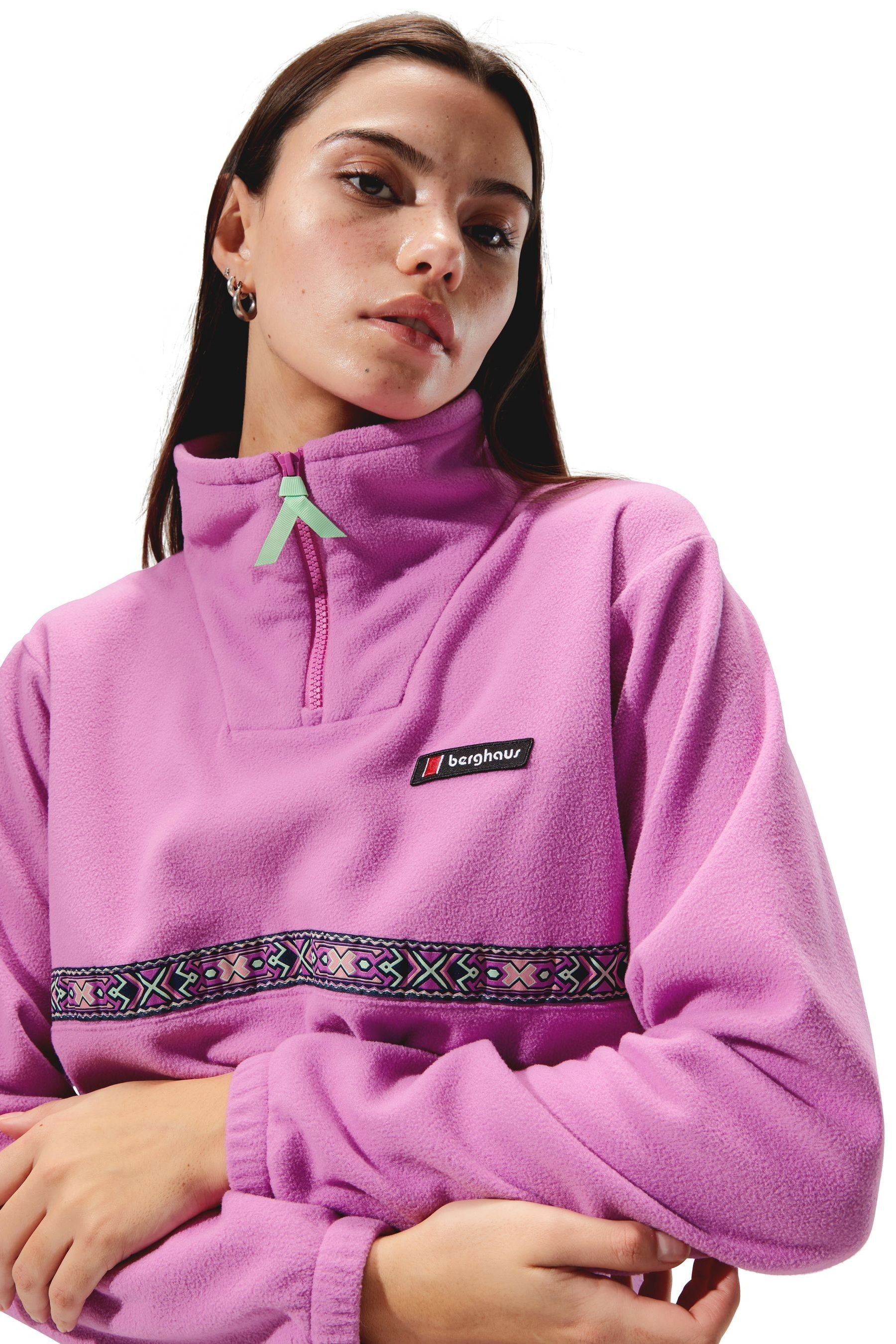 Buy Berghaus Purple Oversized Aztec Half Zip Fleece from Next Ireland