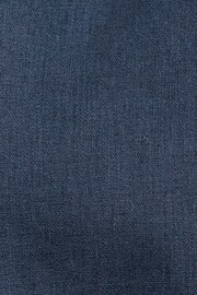 Navy Blue Linen Blend Blazer - Image 12 of 12