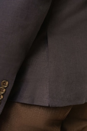 Navy Blue Linen Blend Blazer - Image 6 of 12