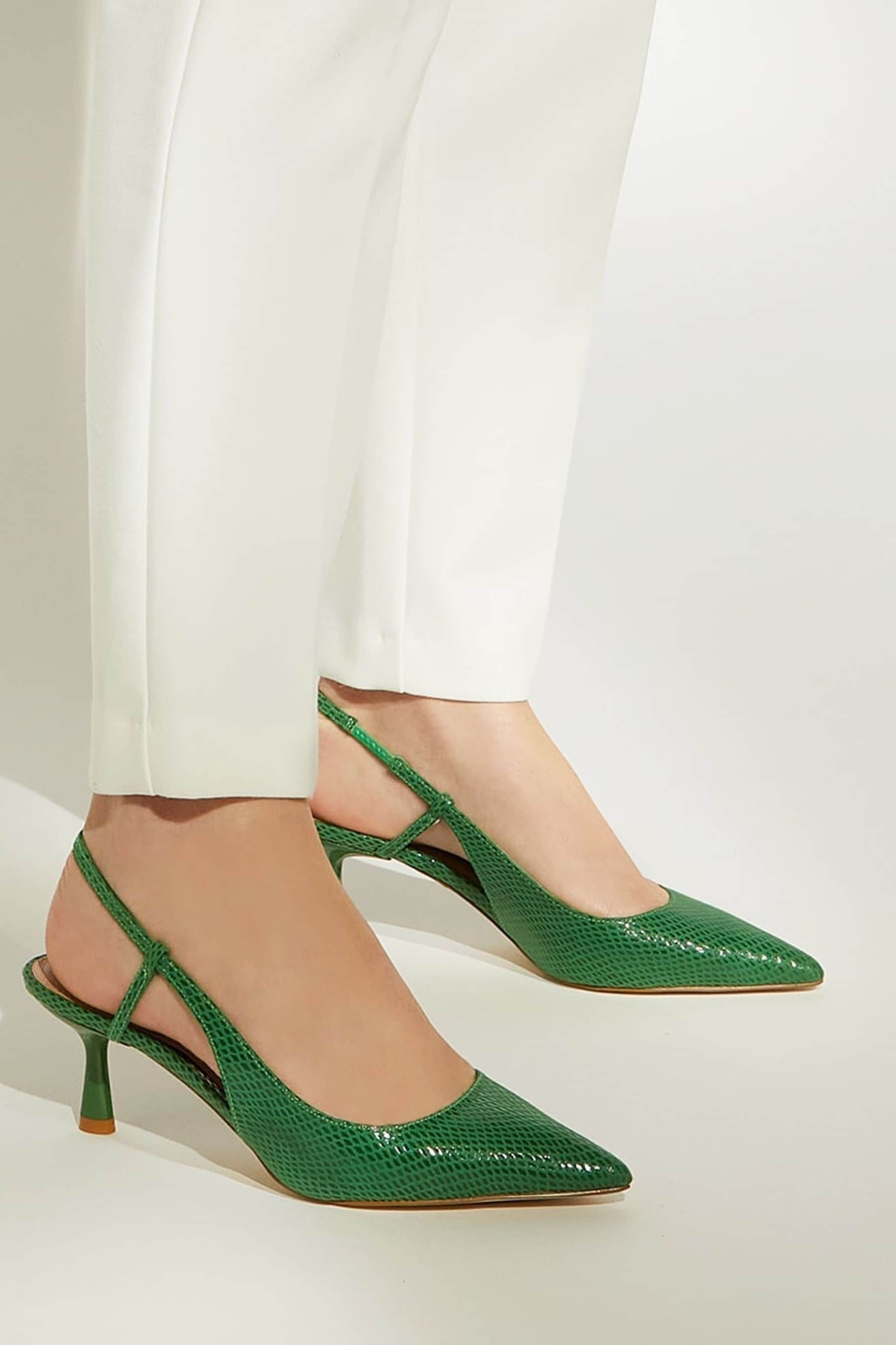 Buy Dune London Green Clip Mini Oval Spray Slingback Heels from the Next UK online shop