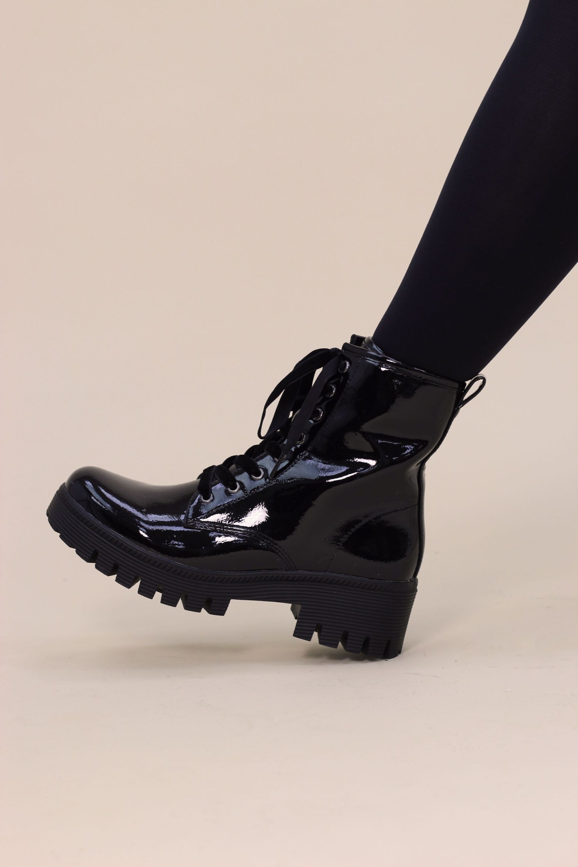 Lunar Danni Patent Black Ankle Boots - Image 8 of 8