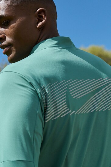 Nike Green Dri-FIT Element Flash Half Zip Running Fleeces
