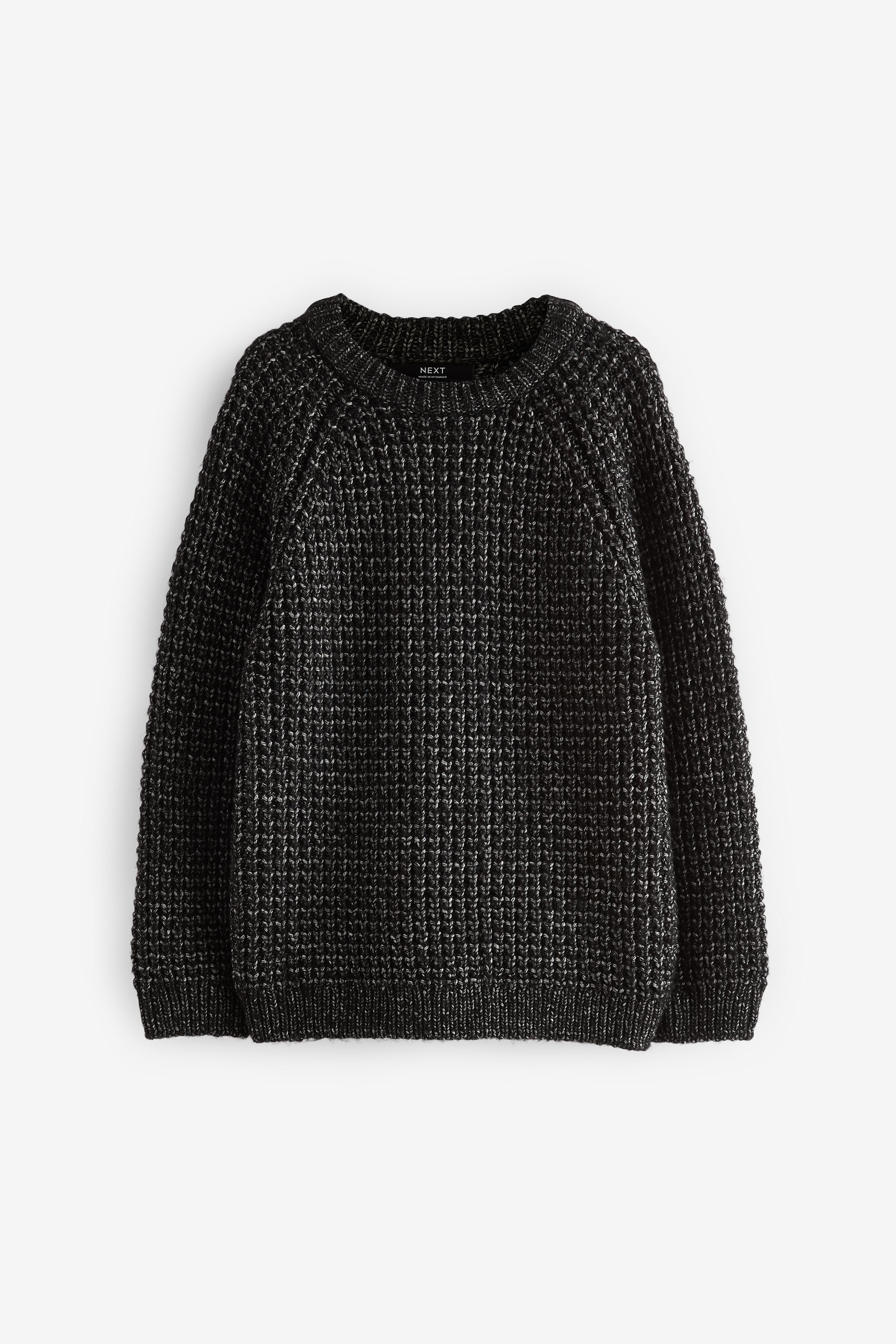 Black crew neck jumpers hot sale