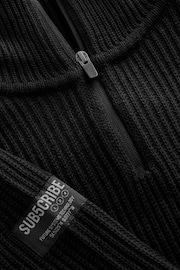 Black Utility Knitted Zip Neck Jumper (3-16yrs) - Image 8 of 8