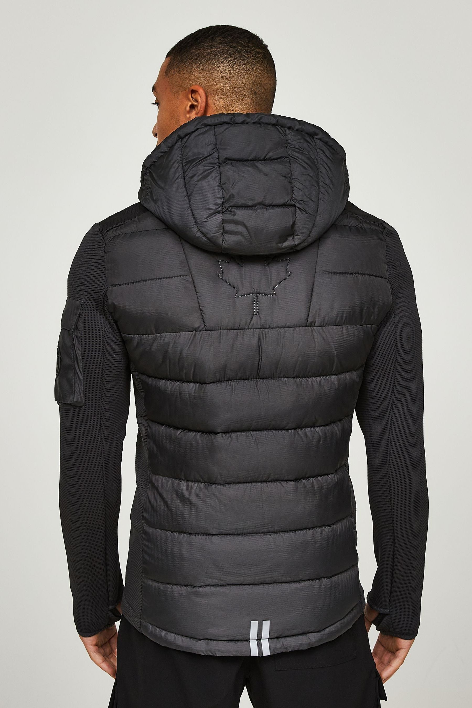 Buy Alessandro Zavetti Grey Balvazetti Hybrid Puffer Jacket from Next Luxembourg
