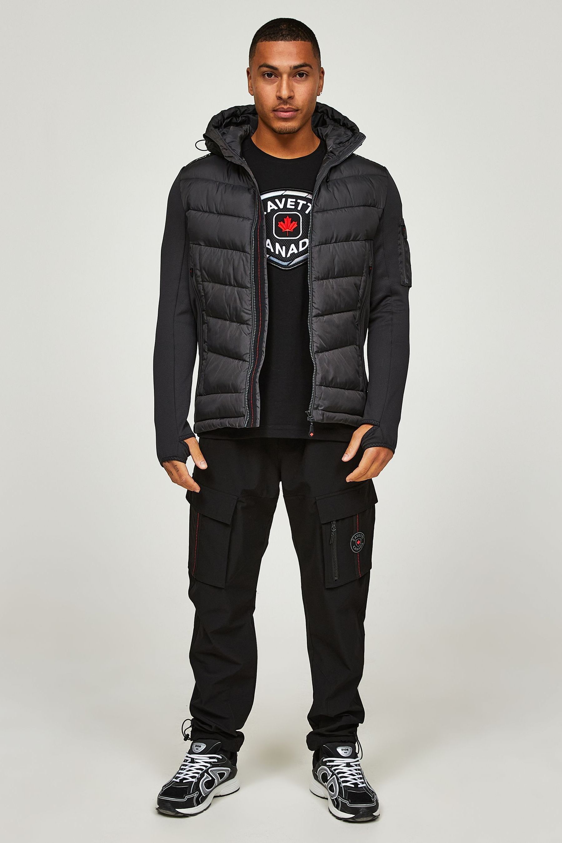 Buy Alessandro Zavetti Grey Balvazetti Hybrid Puffer Jacket from Next Luxembourg