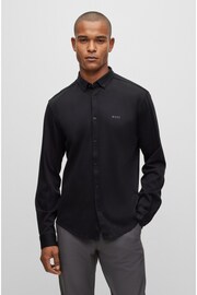 BOSS Black Biado Long Sleeve Jersey Shirt - Image 1 of 6