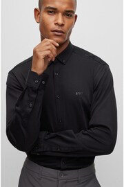 BOSS Black Biado Long Sleeve Jersey Shirt - Image 4 of 6