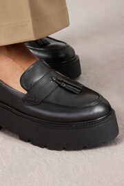 Black Signature Leather Chunky Tassel Loafers - Image 5 of 10
