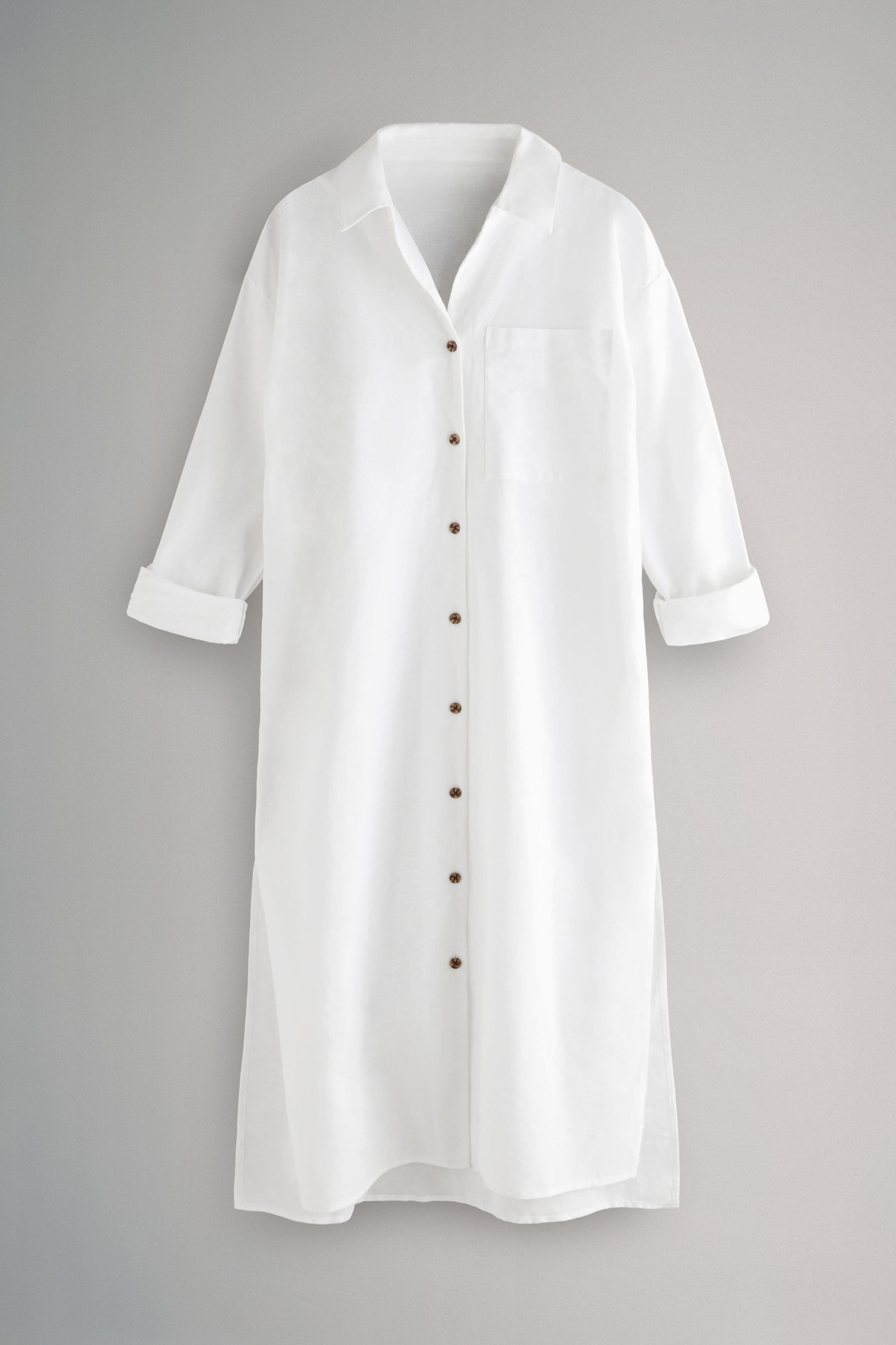 White linen shirt dress uk deals