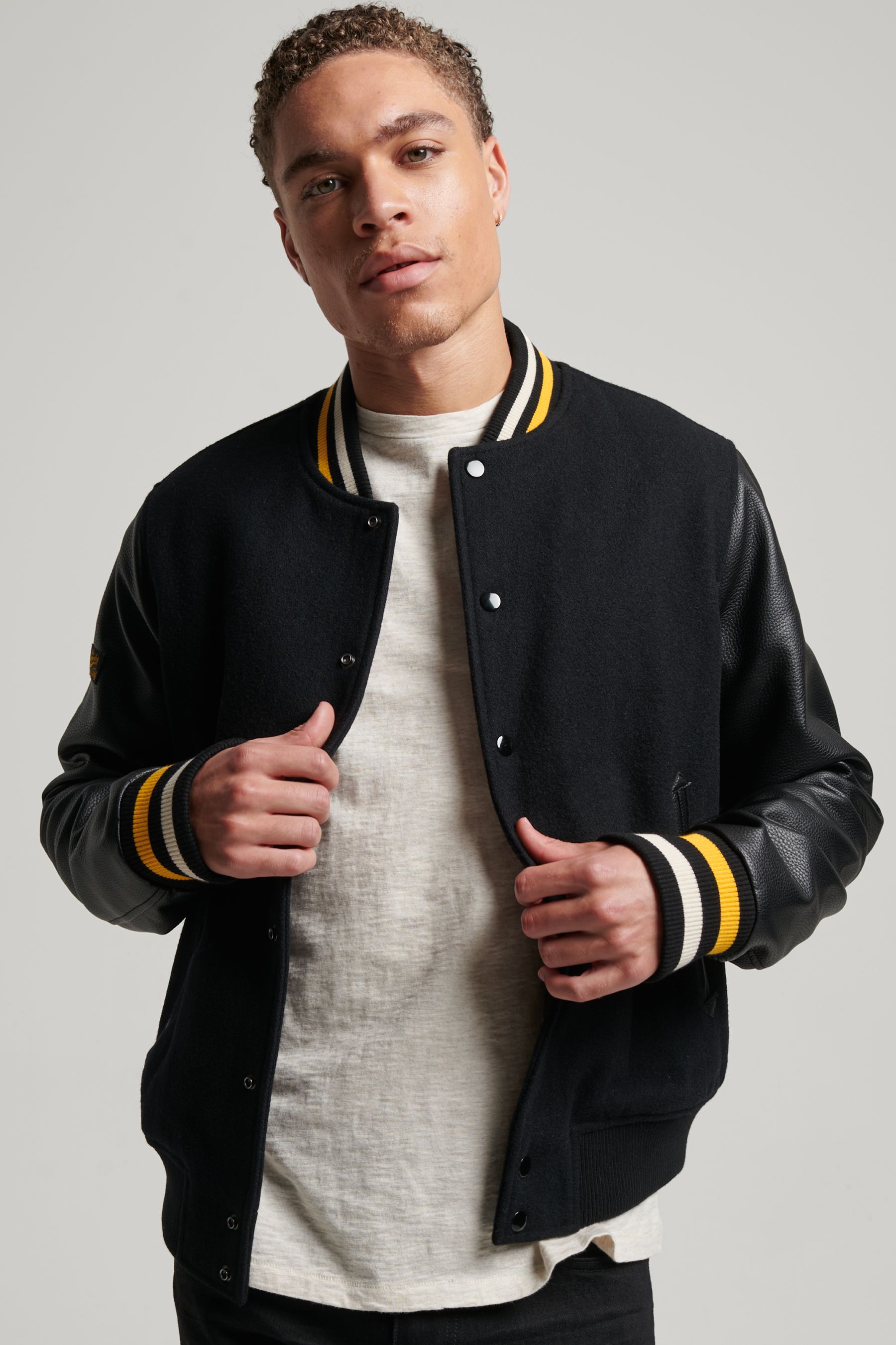 Superdry grey bomber jacket shop