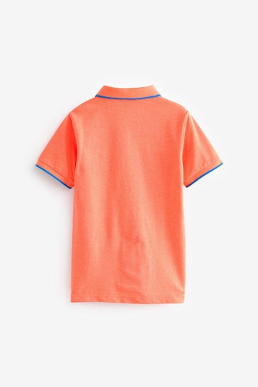 Orange Fluro Short Sleeve Polo Shirt (3-16yrs)