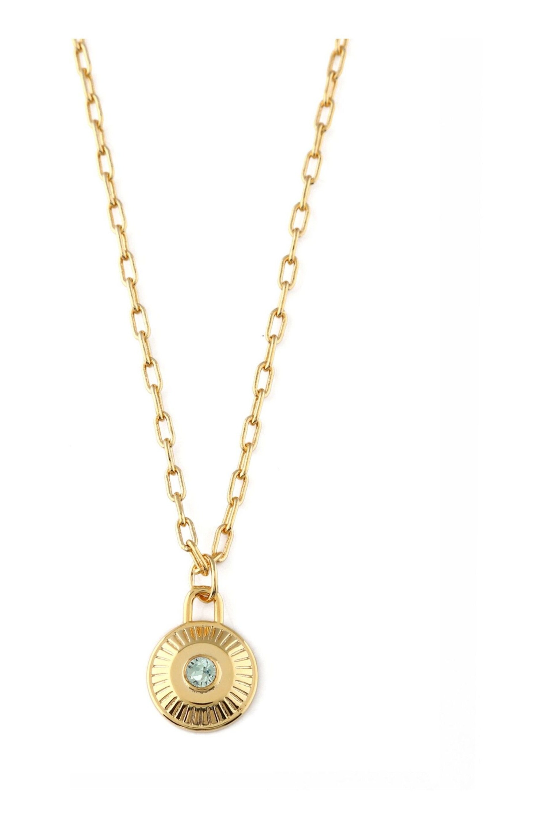 Orelia London August Births Disc Necklace - Image 1 of 1