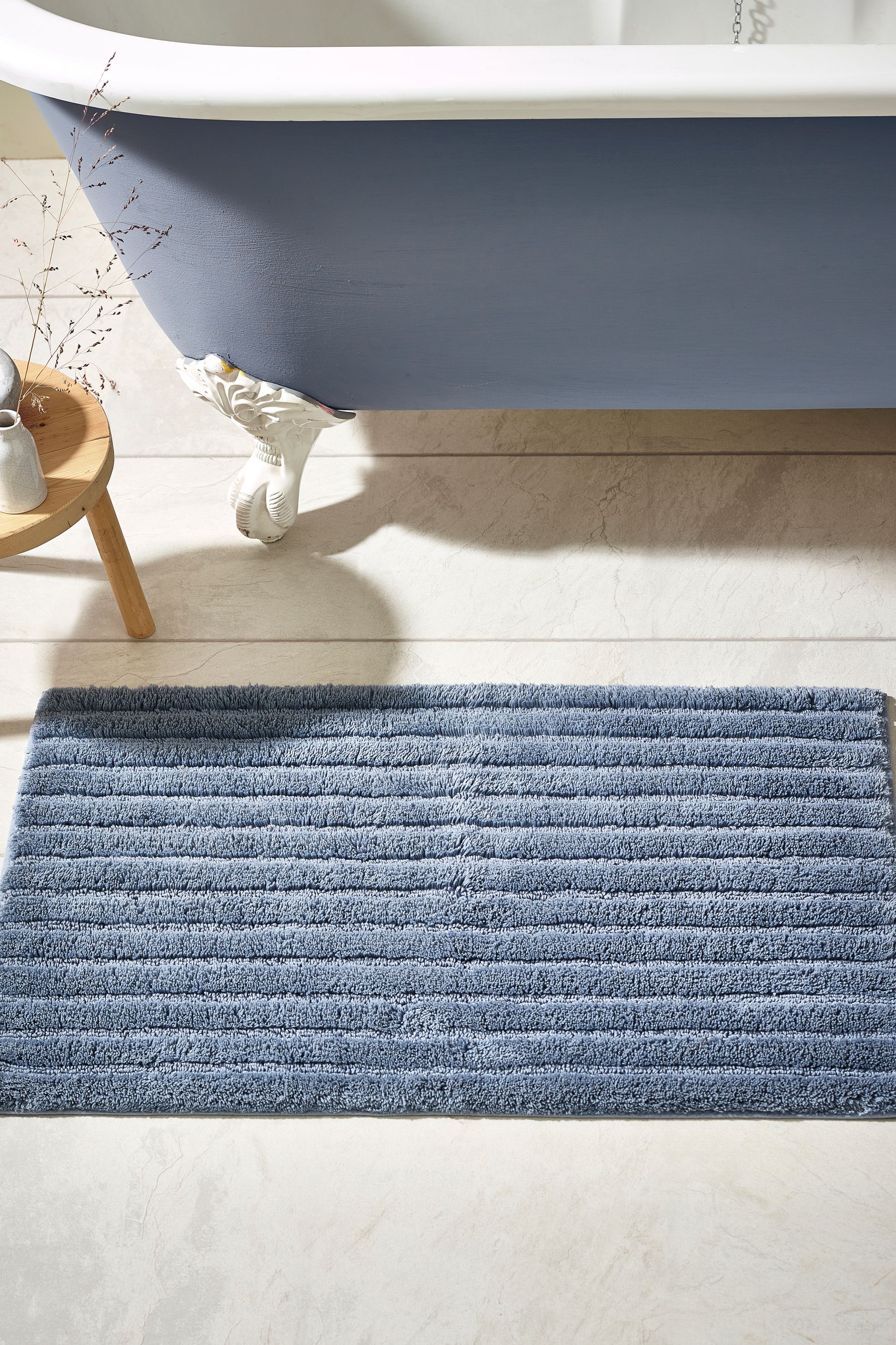 Buy Blue Slate Egyptian 100 Cotton Ribbed Bath Mat from the Next UK online shop