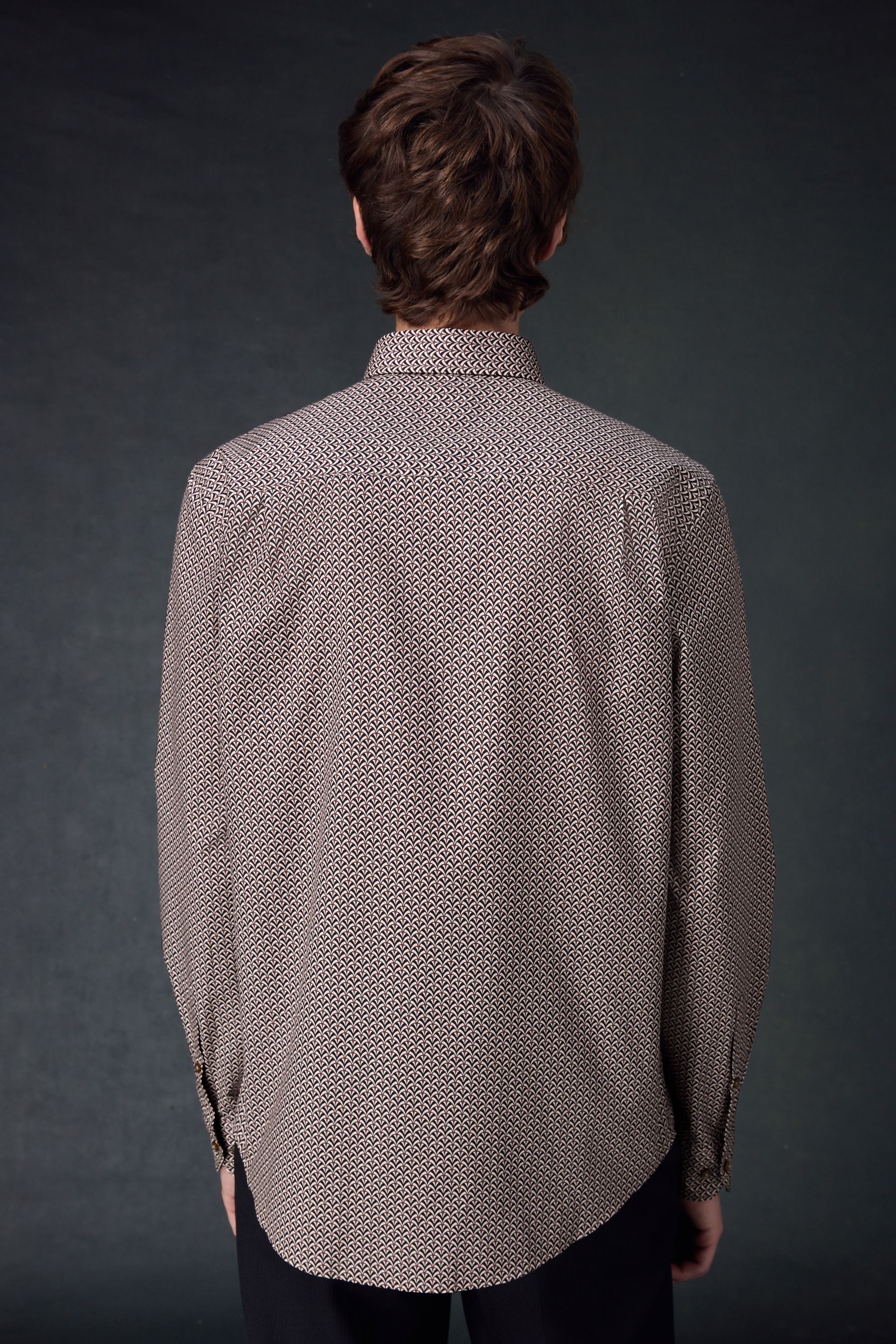 Buy Neutral Brown Geometric Regular Fit Printed Long Sleeves Single