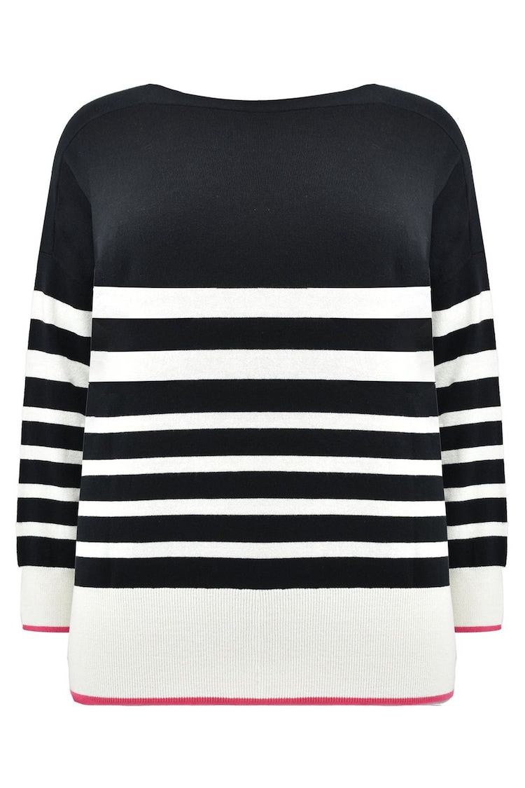 Live Unlimited Black Curve Stripe Jumper with Tipping - Image 5 of 5