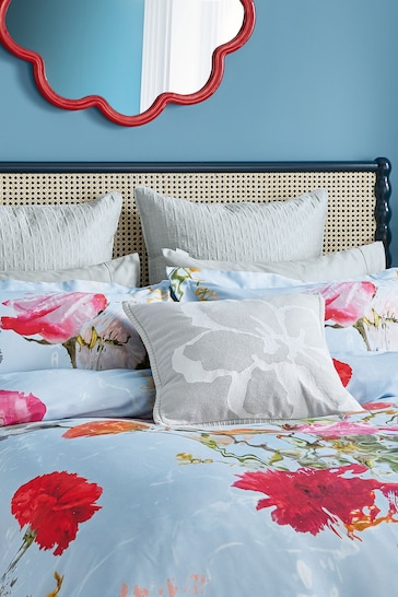 Ted Baker Blue Floating Floral Oxford Pillowcase