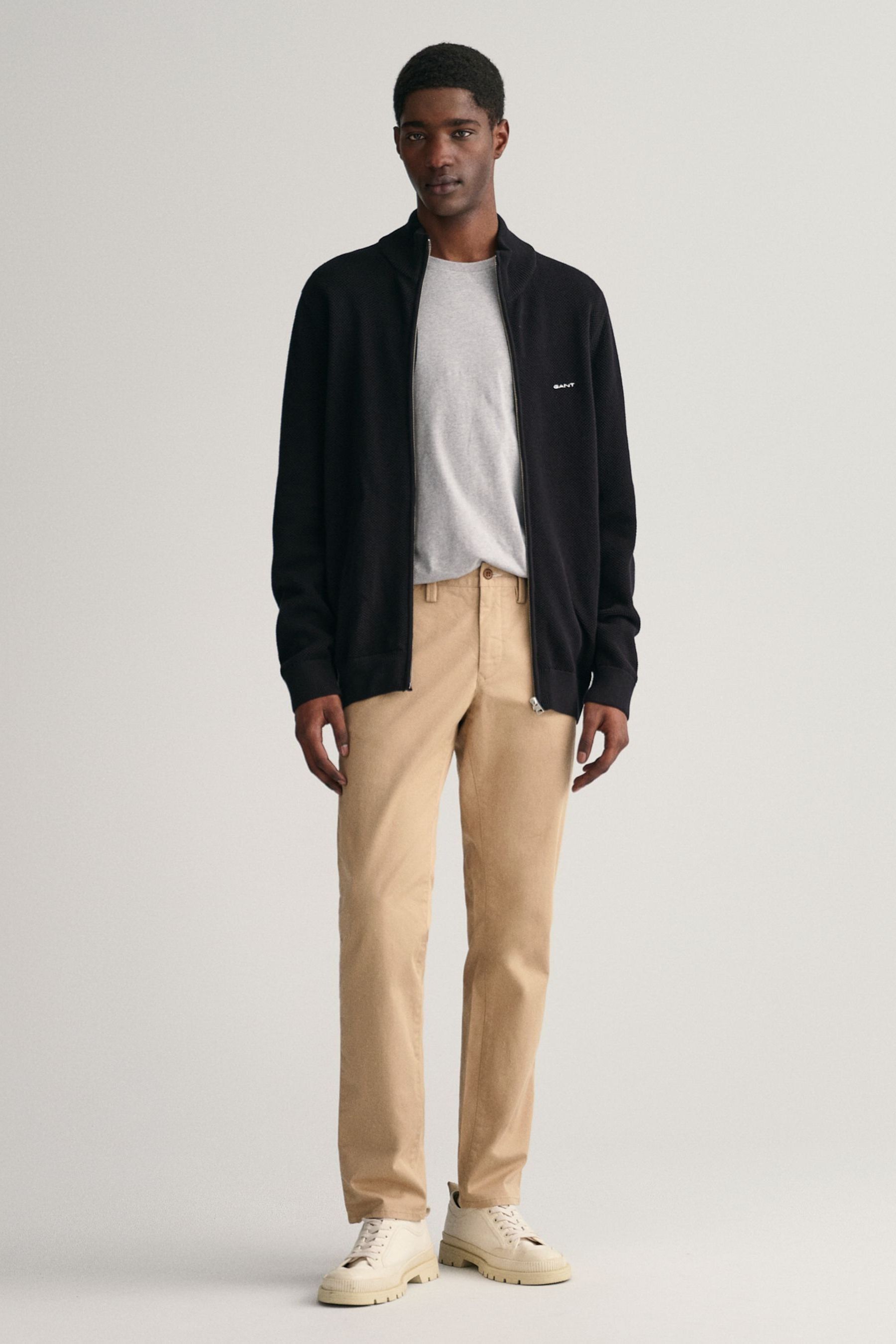 Buy GANT Brown Slim Fit Cotton Twill Chino Trousers from Next Canada
