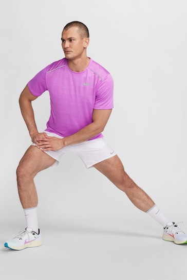 Nike Purple Miler Dri-FIT UV Running T-Shirt