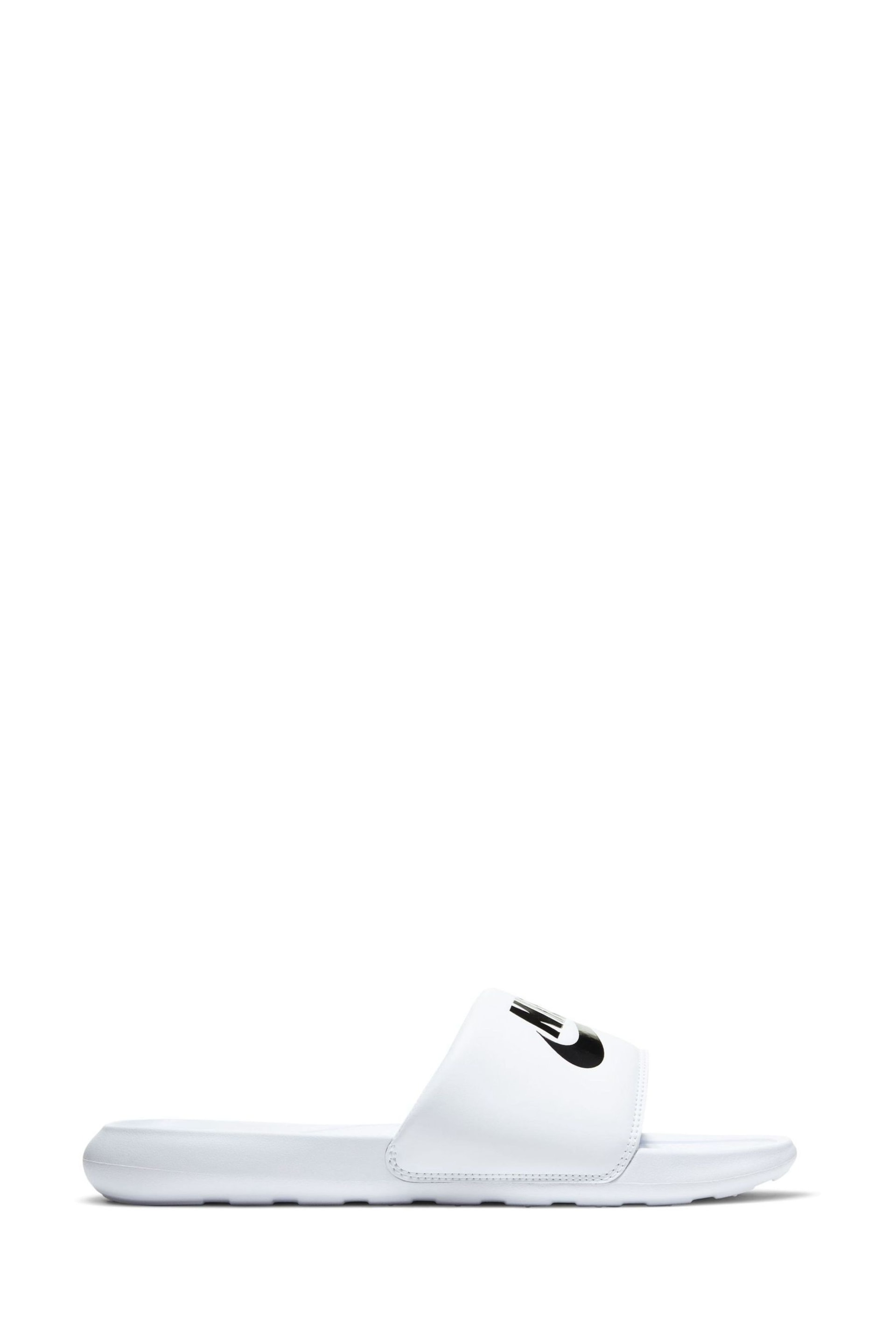 Nike White/Black Victori One Sliders - Image 1 of 8
