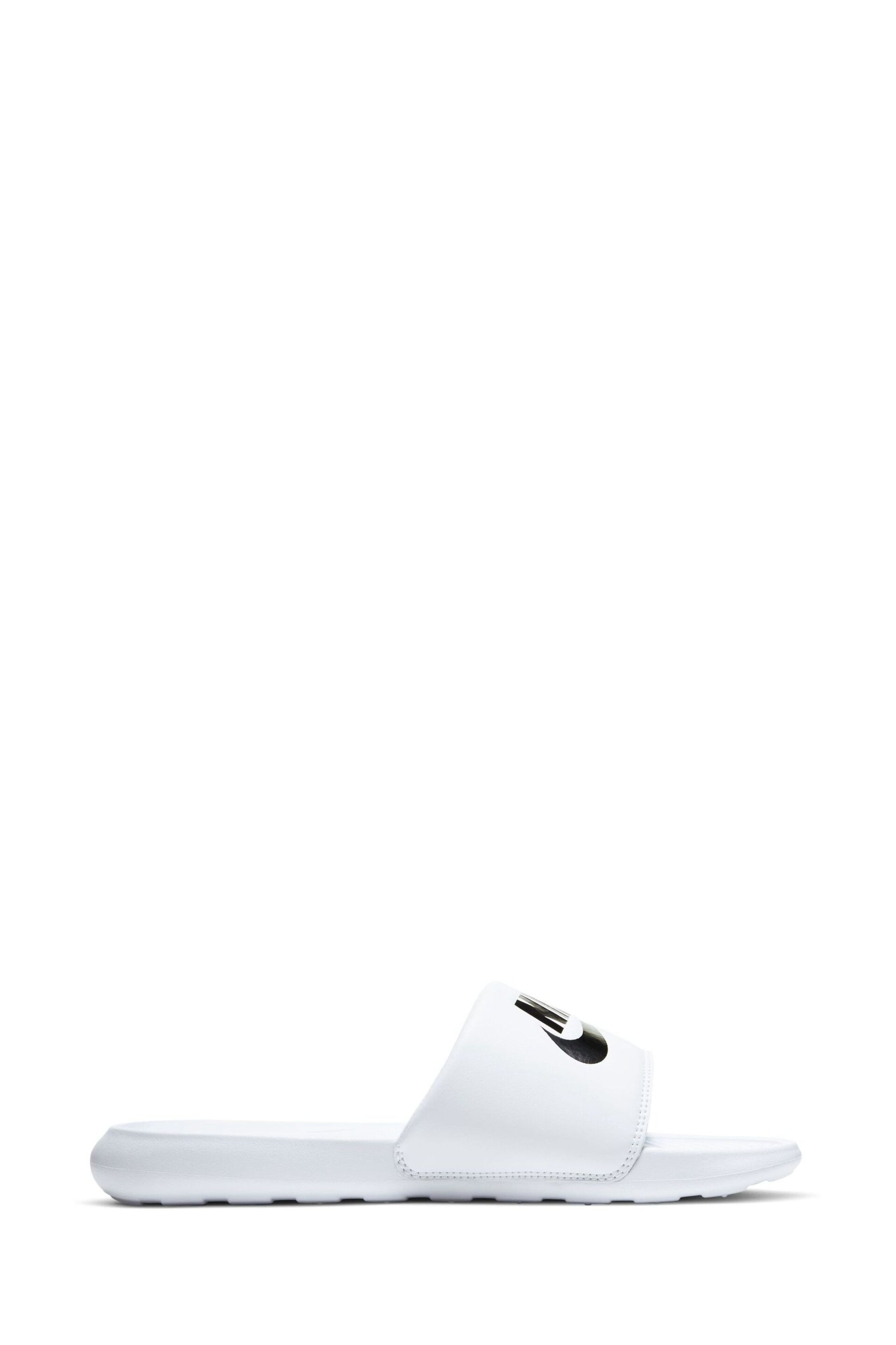 Nike White/Black Victori One Sliders - Image 3 of 8