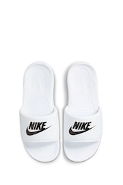 Nike White/Black Victori One Sliders - Image 5 of 8