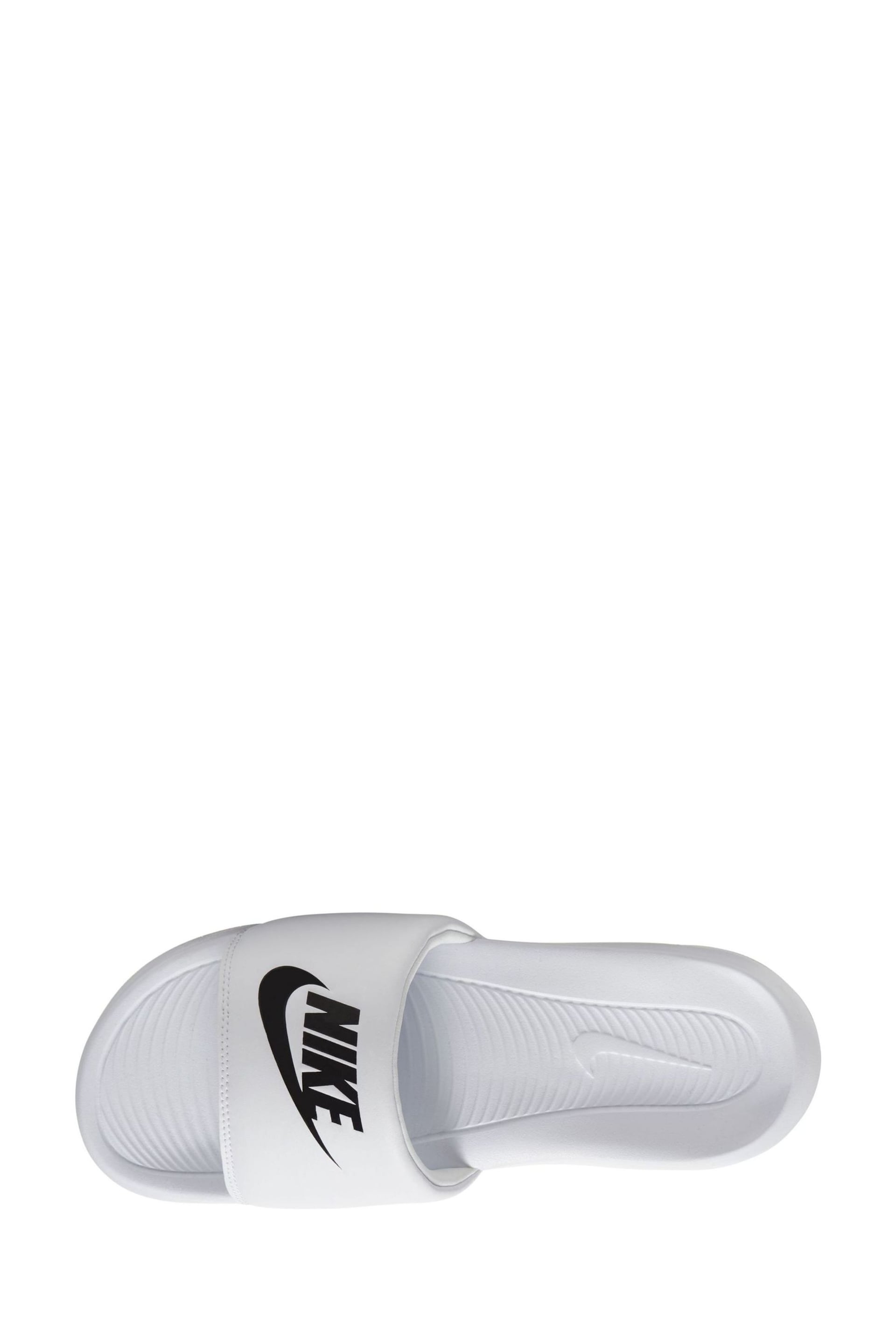 Nike White/Black Victori One Sliders - Image 7 of 8