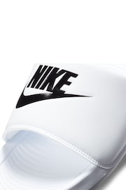 Nike White/Black Victori One Sliders - Image 8 of 8