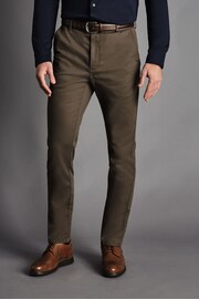 Charles Tyrwhitt Brown Slim Fit Ultimate Non-Iron Chinos - Image 1 of 5
