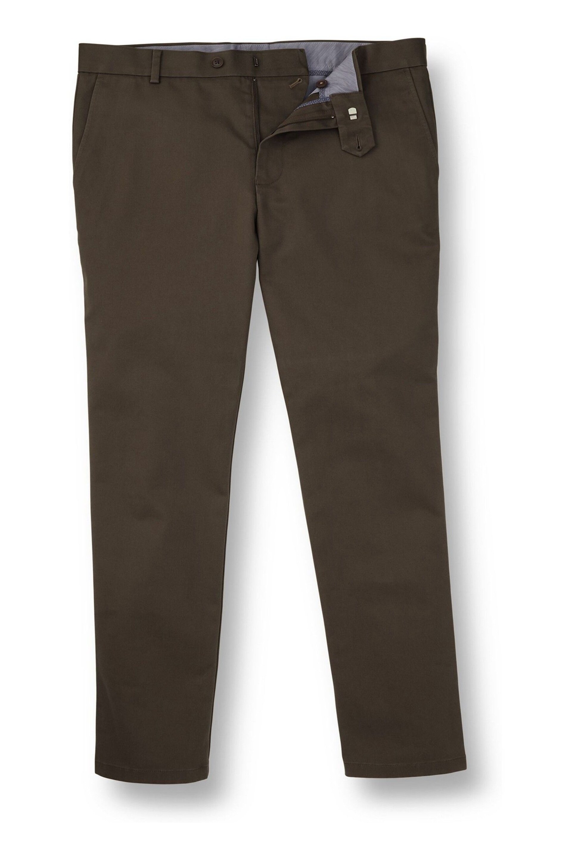 Charles Tyrwhitt Brown Slim Fit Ultimate Non-Iron Chinos - Image 4 of 5