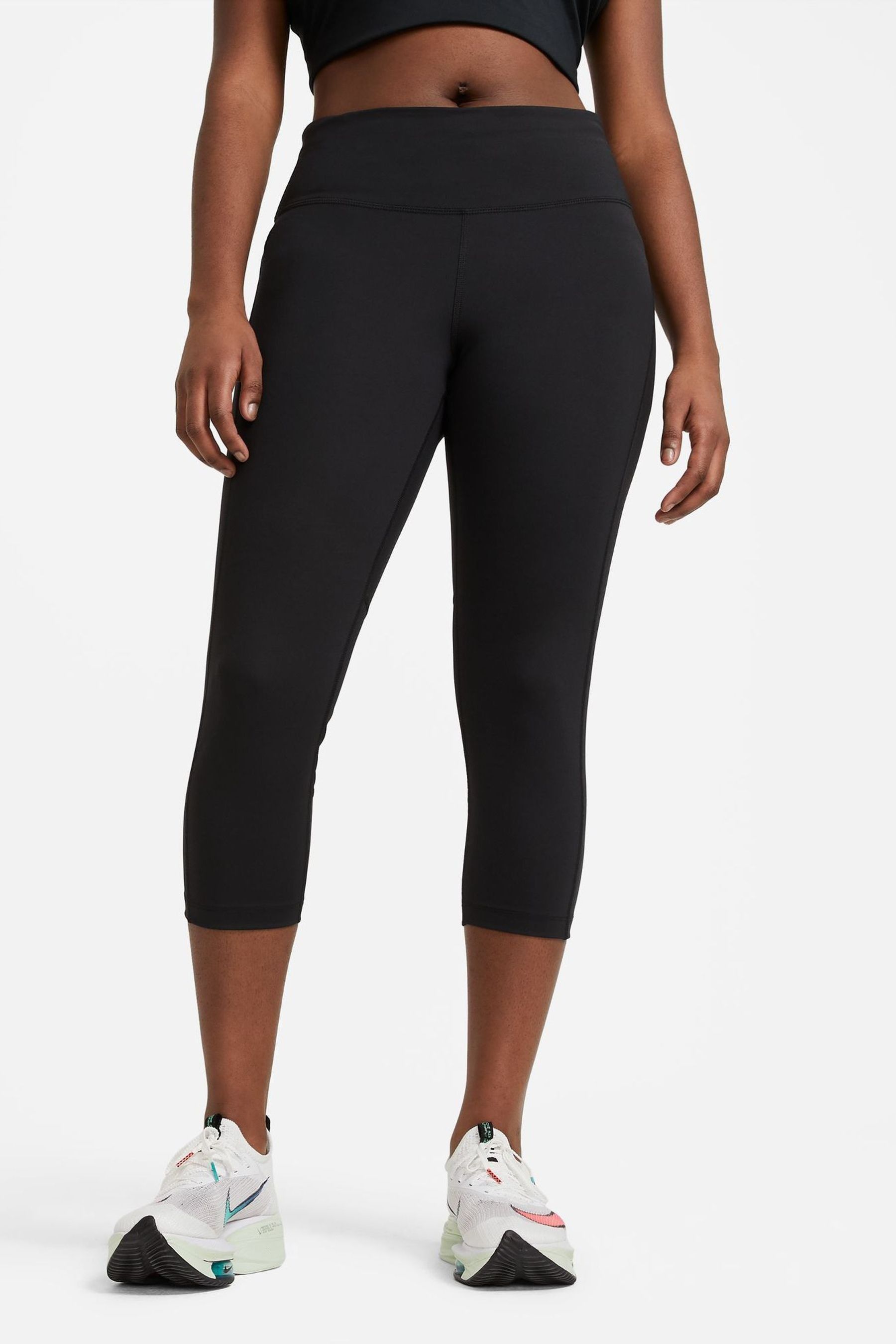 Buy Nike Black Curve Fast Mid Rise Crop Running Leggings from the Next UK online shop