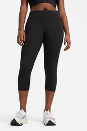 Nike Black Curve Fast Mid-Rise Crop Running Leggings - Image 2 of 7