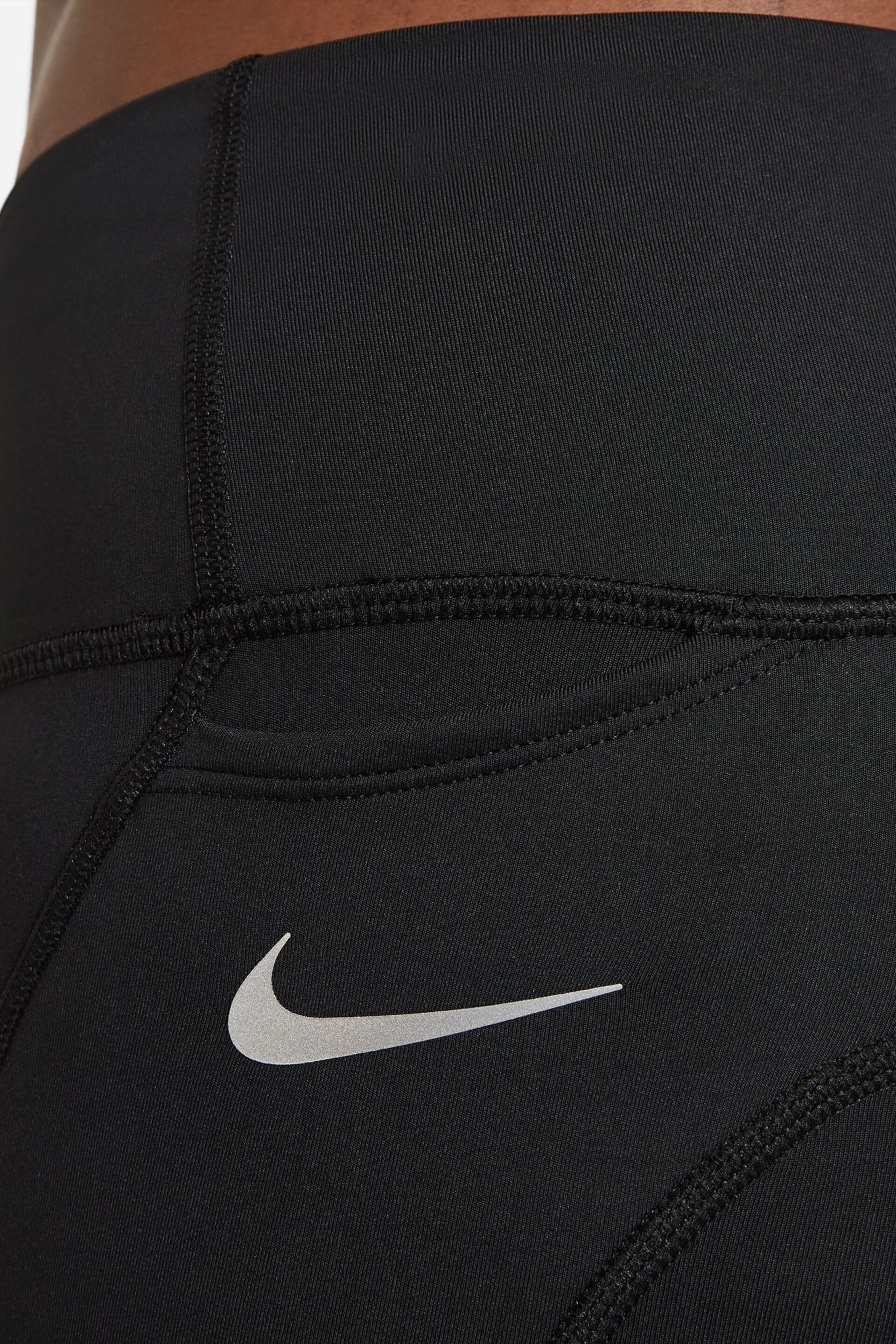 Nike Black Curve Fast Mid-Rise Crop Running Leggings - Image 6 of 7
