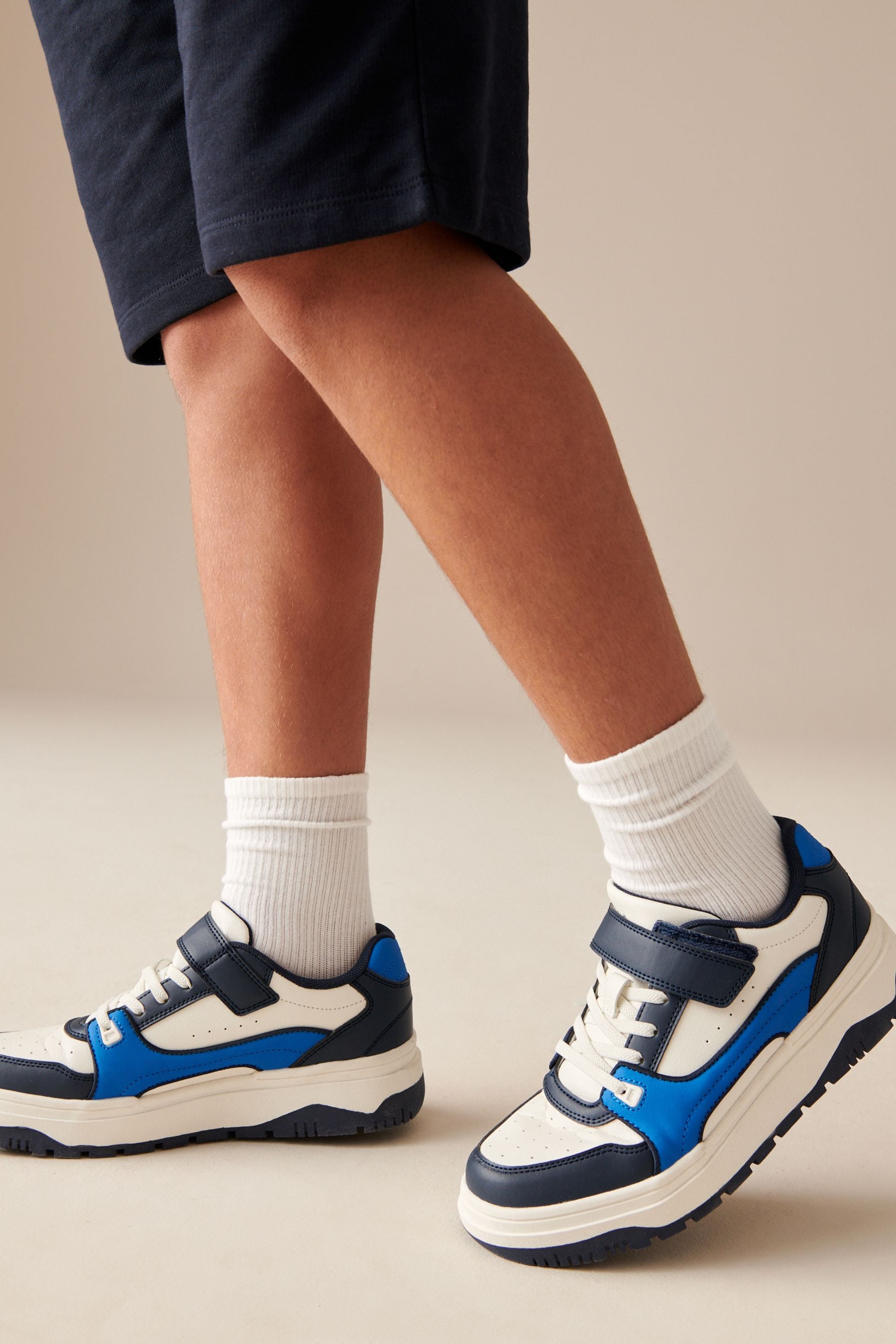 NEXT Blue White Elastic Lace Trainers uk2eu345 Boys