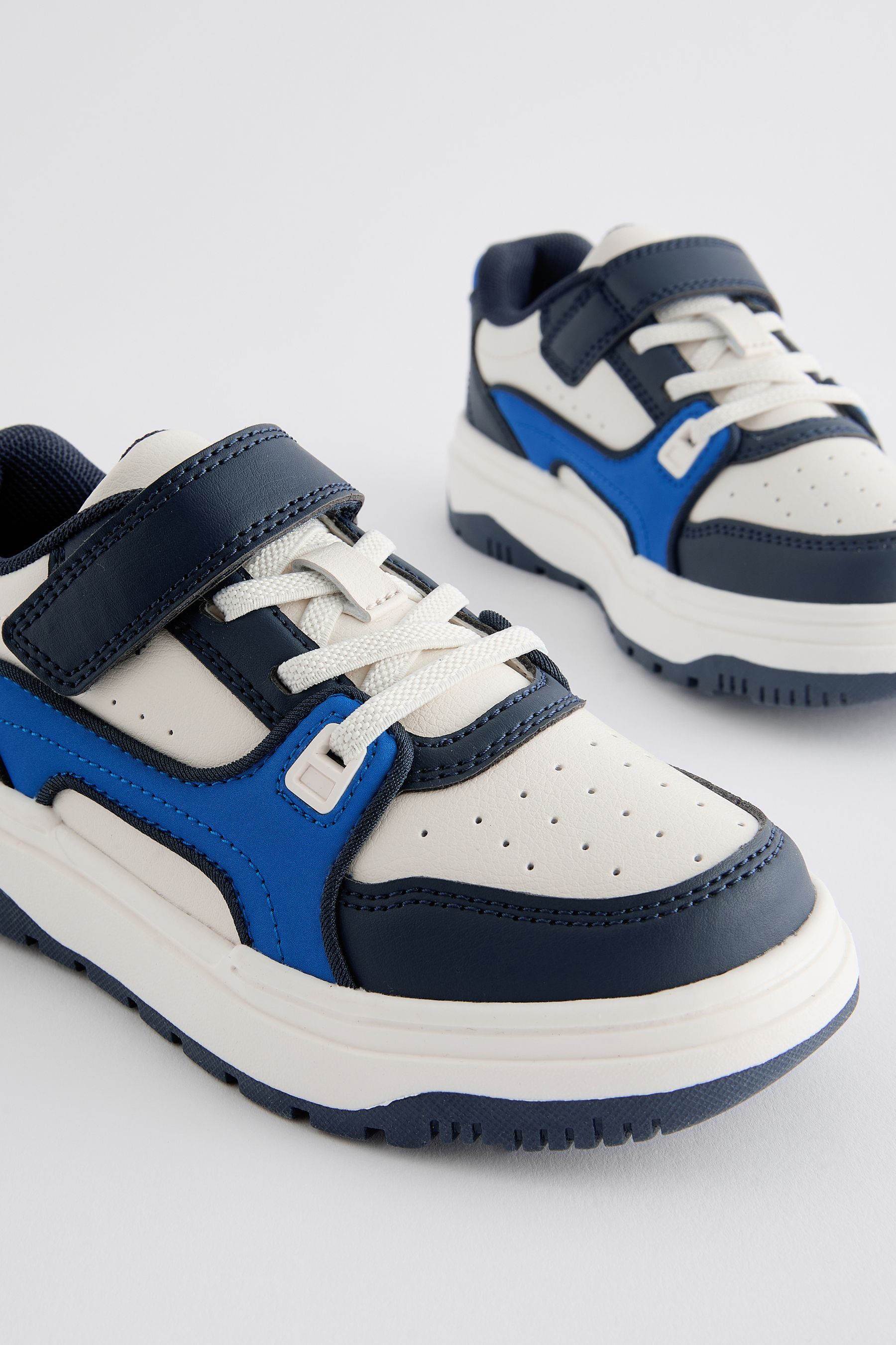 Buy Blue White Elastic Lace Trainers from Next Ireland