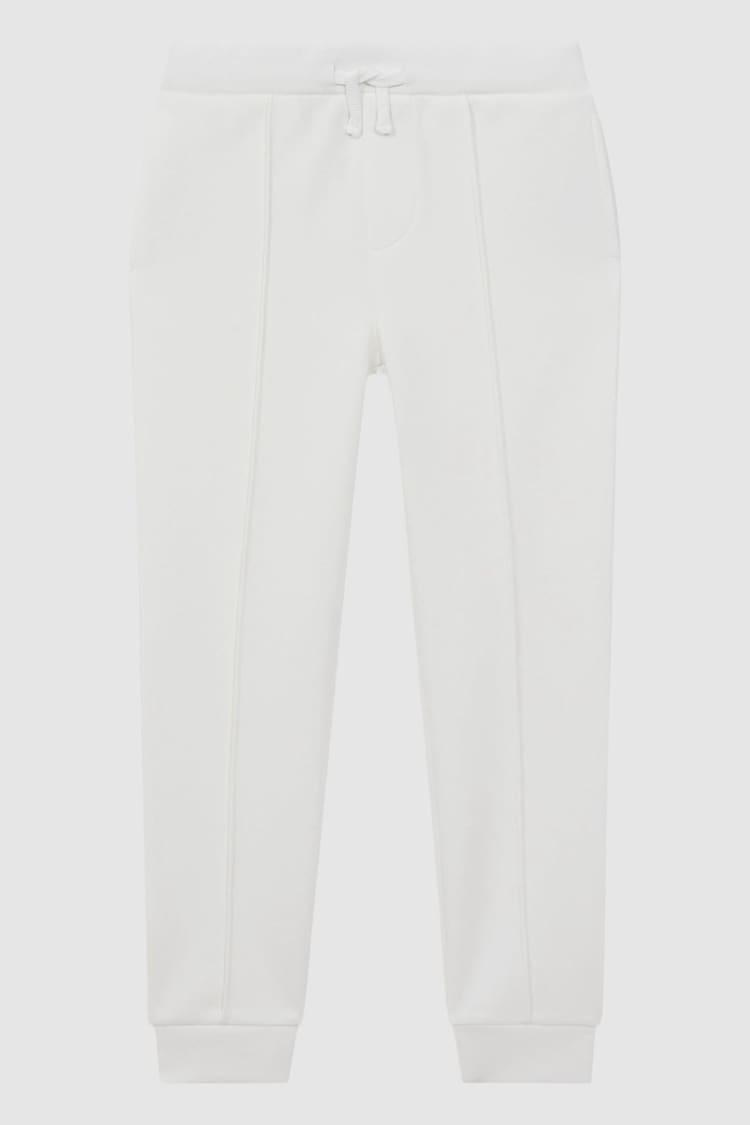 Reiss White Premier Senior Drawstring Jersey Joggers - Image 2 of 5