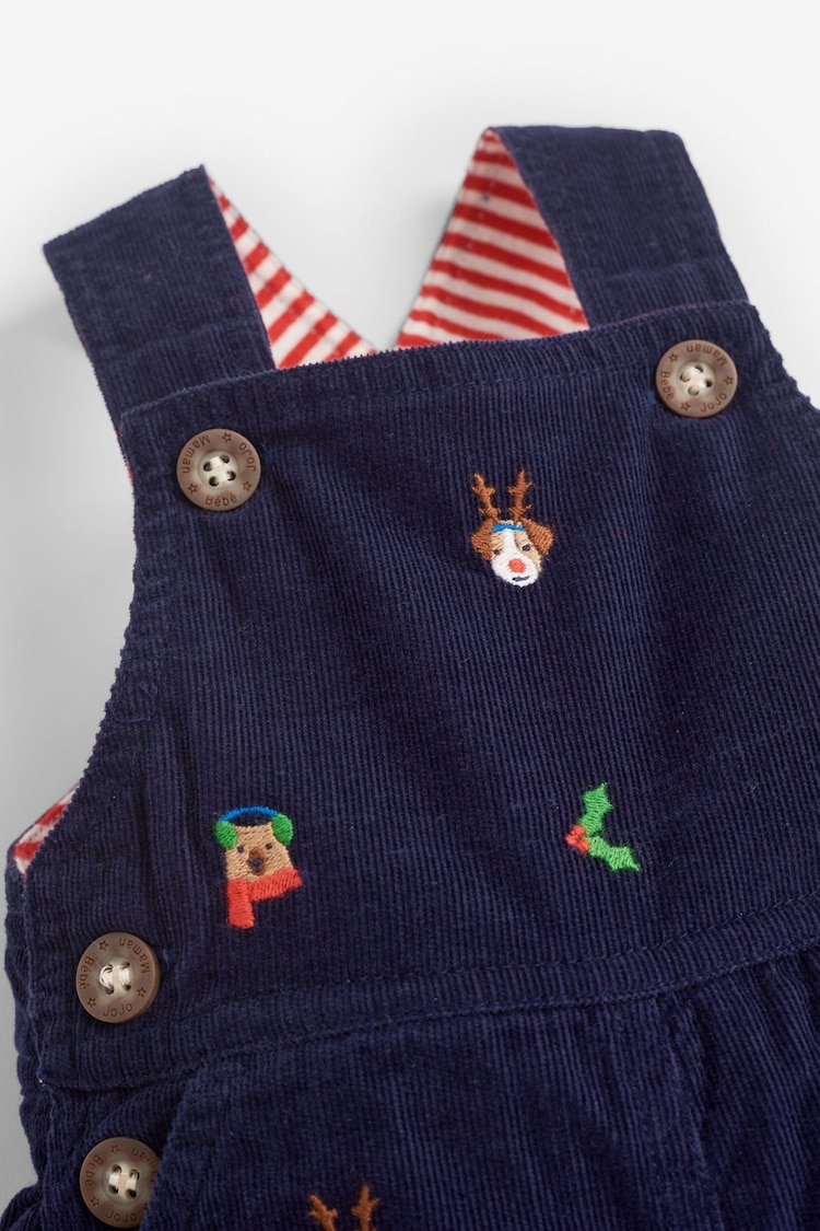 JoJo Maman Bébé Embroidered Cord Dungarees - Image 4 of 4