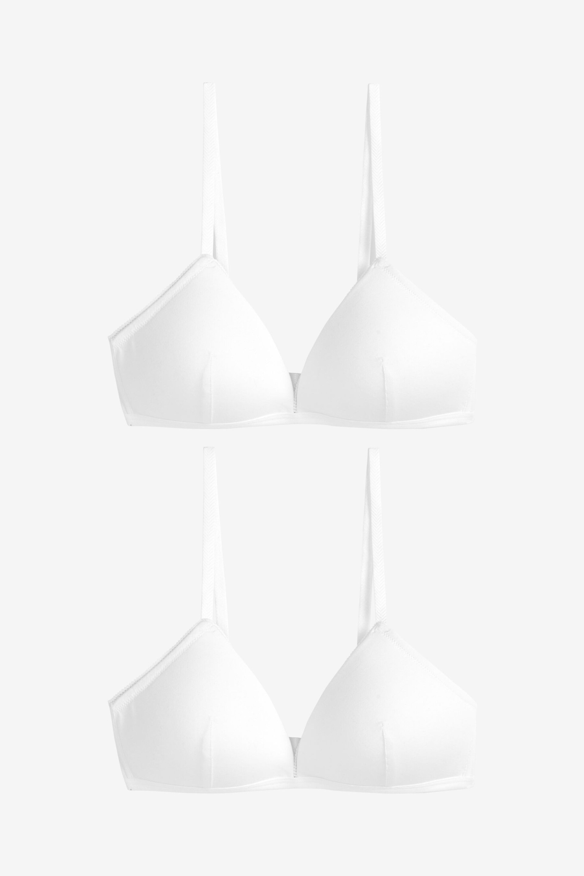 White First Bra Light Pad Non Wire Bras 2 Pack - Image 5 of 7