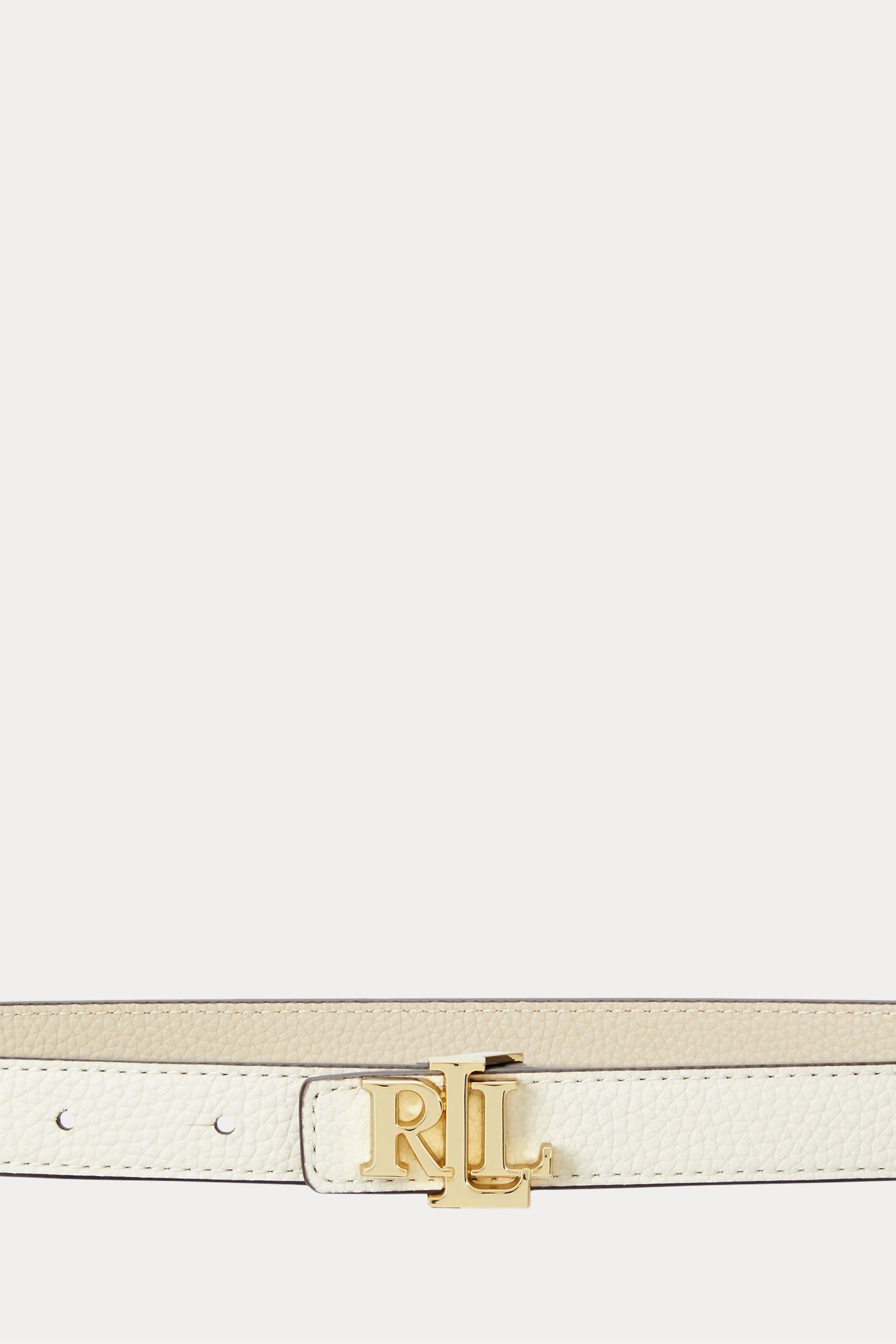 Buy Lauren Ralph Lauren Cream Reversible Skinny Belt from Next Luxembourg