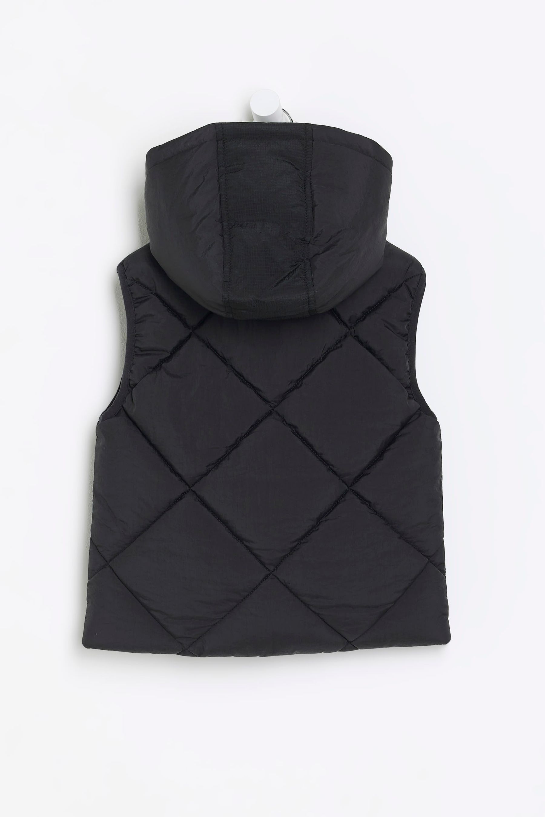 River Island Black Boys Oversized Gilet