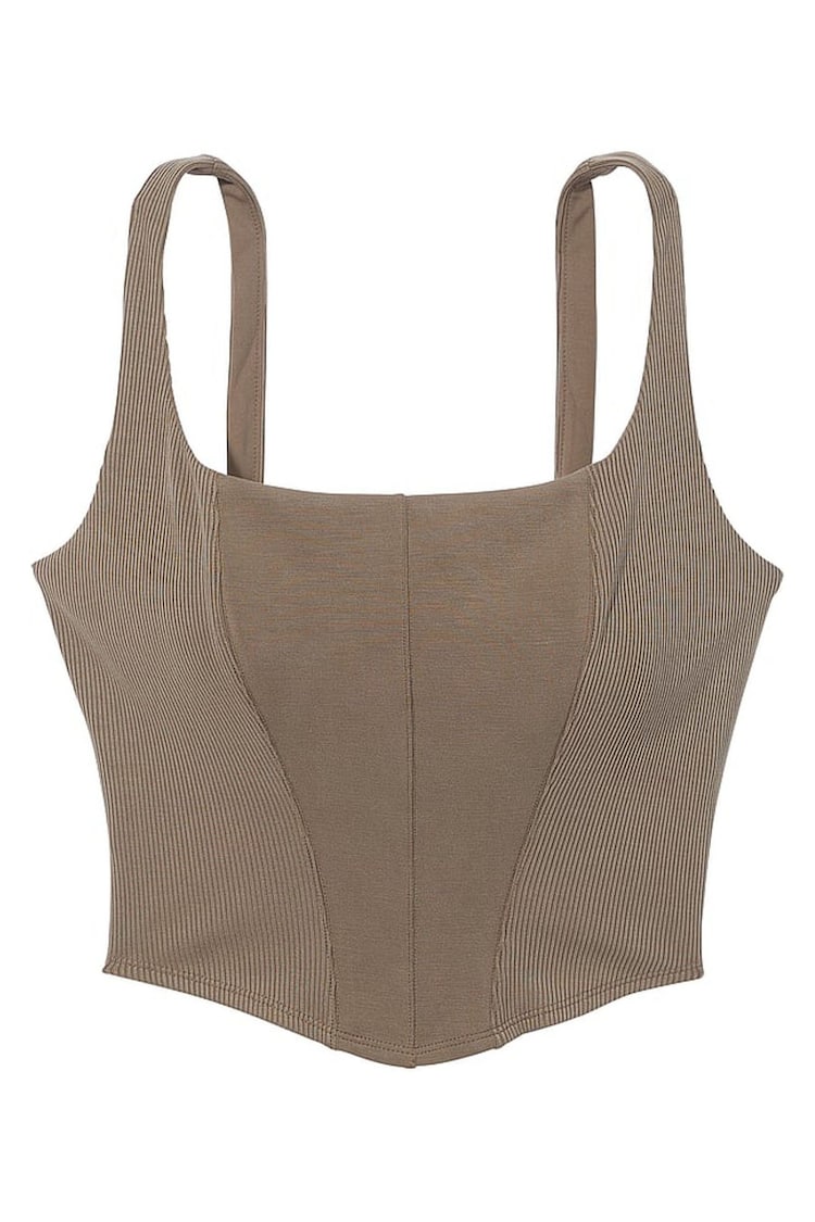 Victoria's Secret Terra Olive Green Modal Corset Tank Top - Image 4 of 4