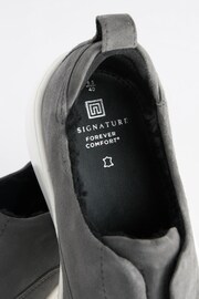 Grey Slip On Signature Forever Comfort® Leather Chunky Wedges Platform Trainers - Image 8 of 9
