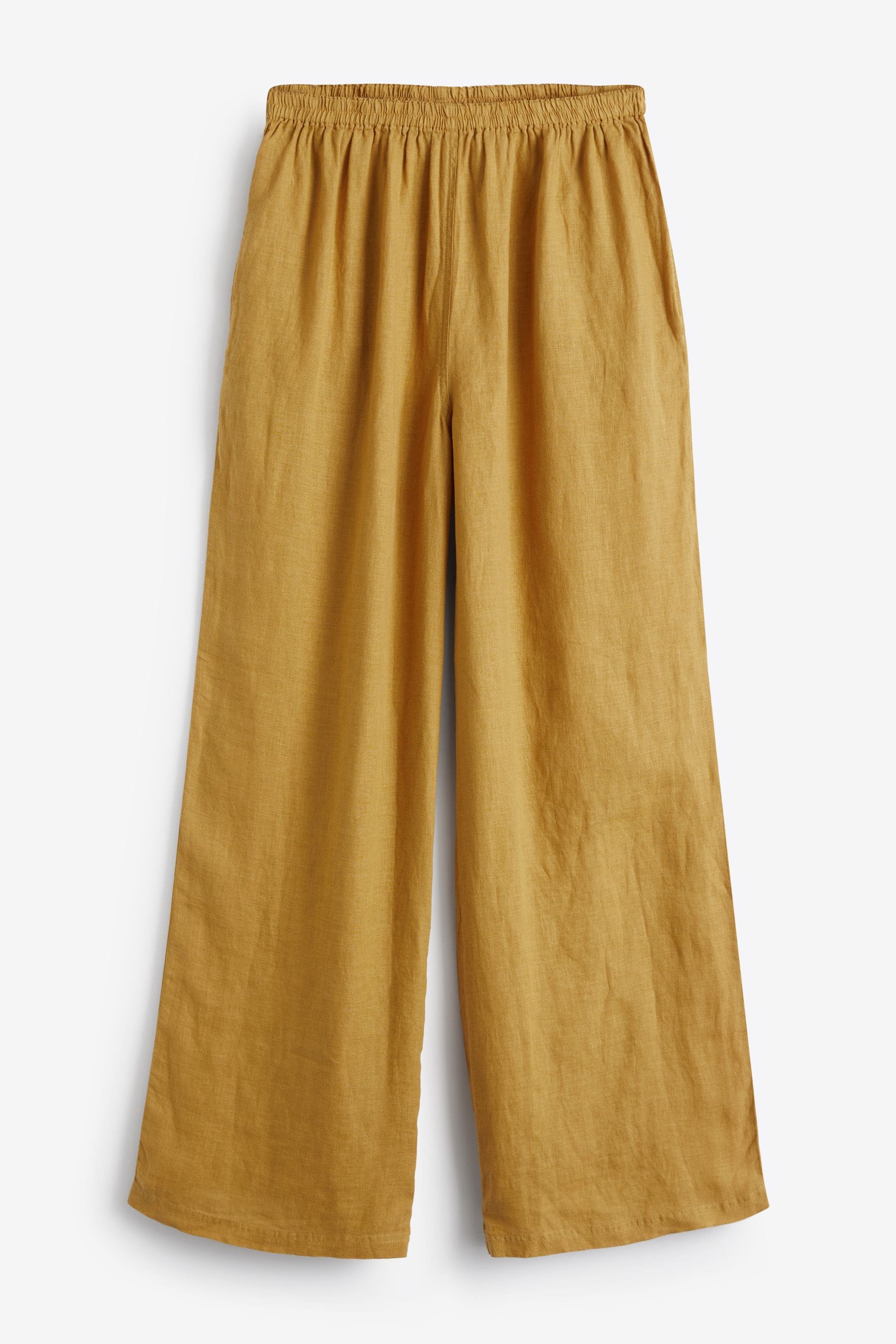 Mustard yellow linen pants clearance