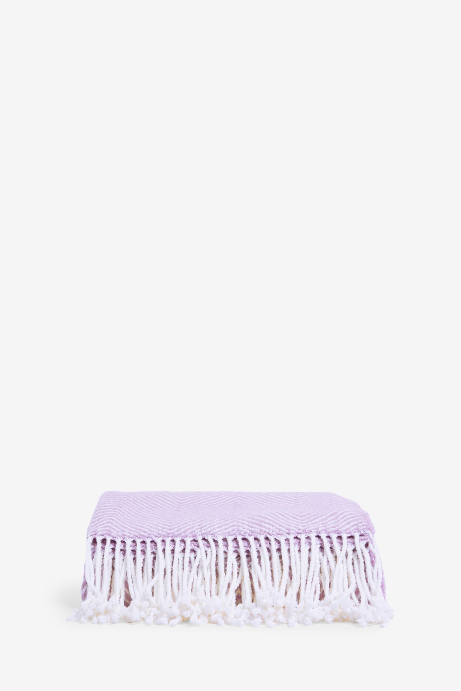 Buy Lilac Purple Herringbone Throw from Next Luxembourg