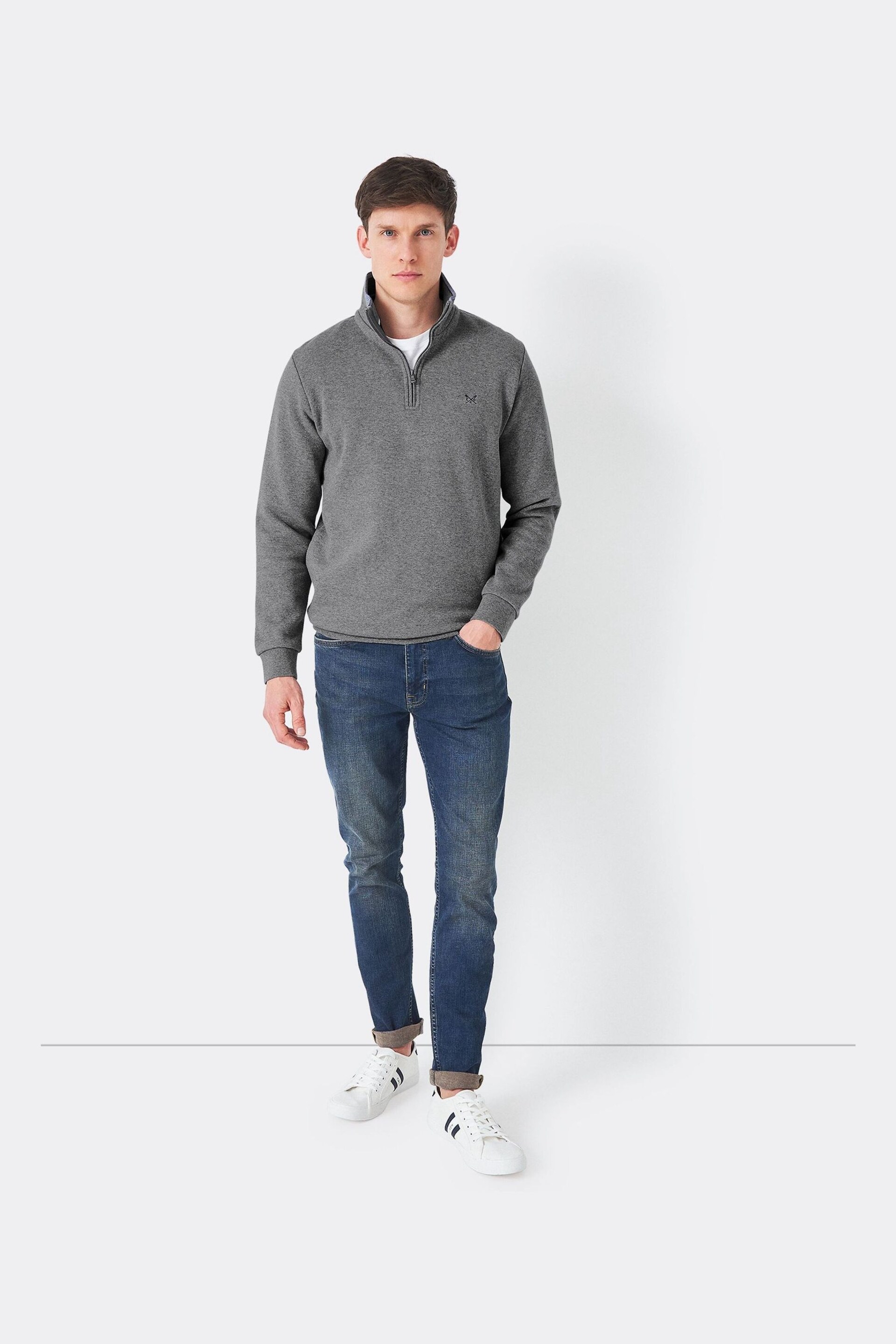 Crew Clothing Classic Half Zip Sweatshirt - Image 3 of 4