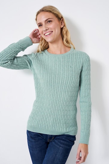 Crew Clothing Heritage Cable Crew Neck Jumper