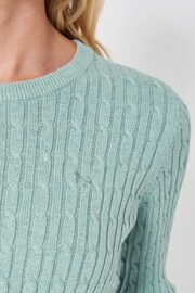 Crew Clothing Heritage Cable Crew Neck Jumper - Image 4 of 5