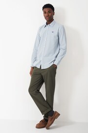 Crew Clothing Peached Poplin Tattersall Slim Fit Shirt - Image 3 of 5