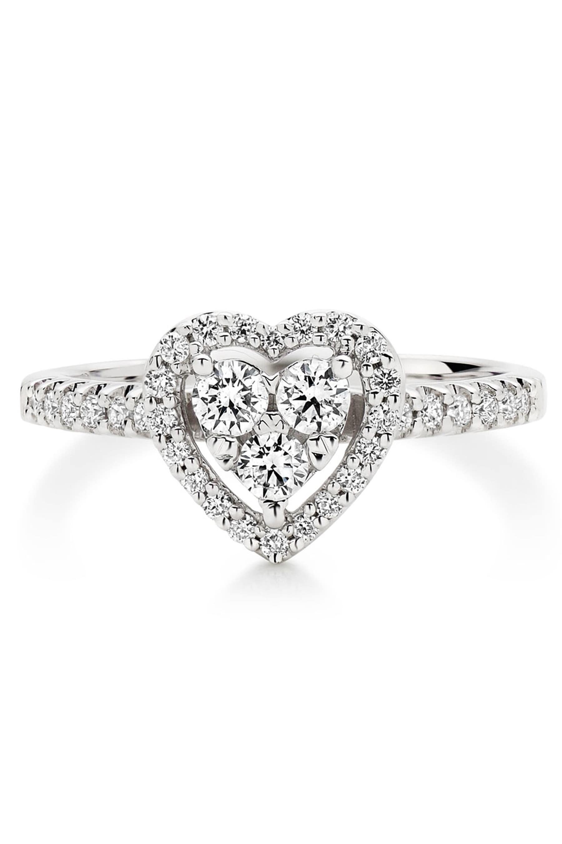 Buy Beaverbrooks 9ct Diamond Heart Ring from the Next UK online shop